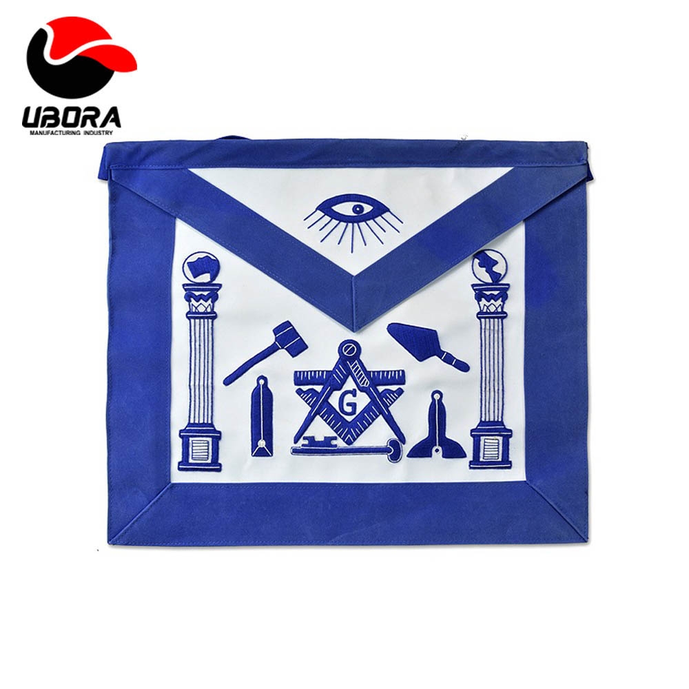 masonic apron blue and white custom made excellent quality grand master